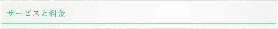 サービスと料金